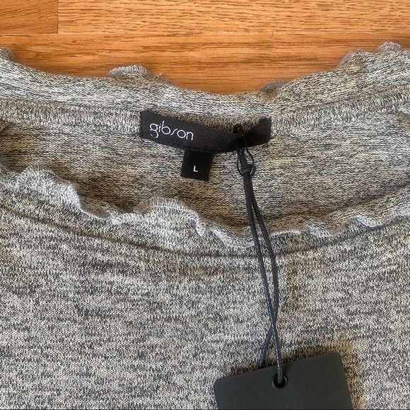 NWT Gibson Ruffled Edge Raglan Pullover L - Picture 4 of 5